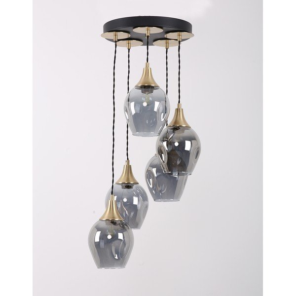 Lustră cu abajur din sticlă ø 15 cm Marlo – Squid Lighting-image-2