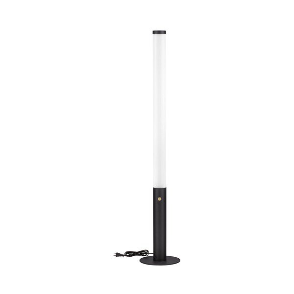 Lampadar negru mat LED cu intensitate reglabilă din oțel cu abajur din sticlă acrilică (înălțime 141 cm) Glaze – Nova Luce