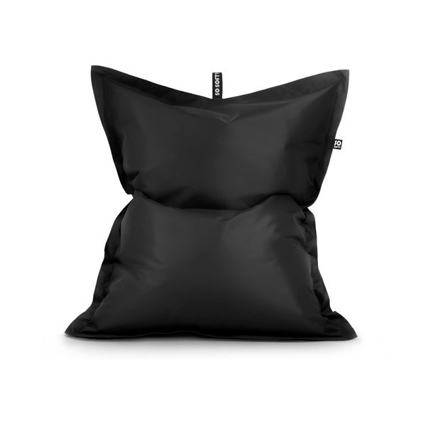 Fotoliu bean bag negru cu tapițerie din imitație de piele Pad L – So Soft?