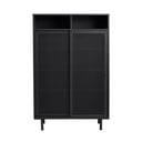 Dulap negru din metal cu ușă glisantă 90x140x40 cm Veep – Unique Furniture