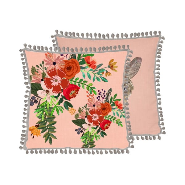 Pernă decorativă cu amestec de in Little Nice Things Llama, 45 x 45 cm-image-1