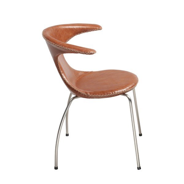 Scaun din piele DAN-FORM Denmark Flair, maro închis-image-4