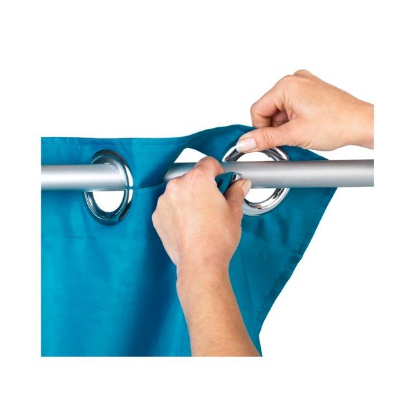 Perdea duș Wenko Comfort Flex, 180 x 200 cm, verde petrol-image-1