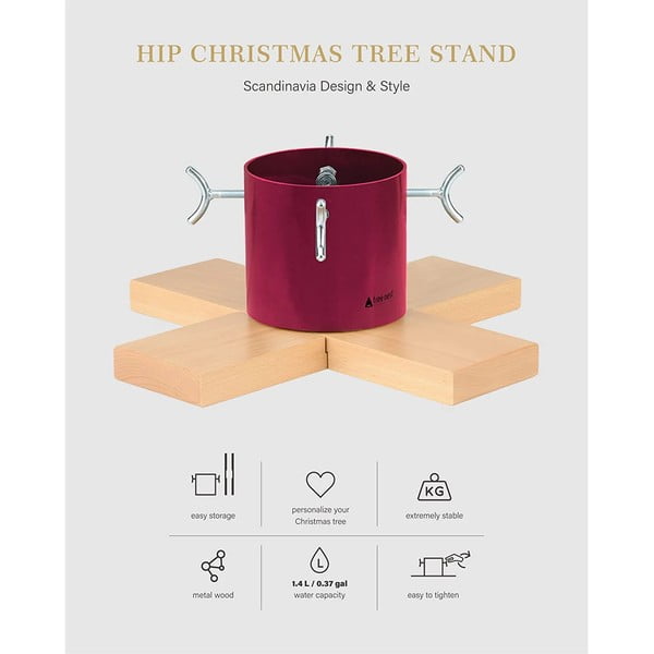 Suport argintiu pentru brad de Crăciun Tree Nest Hip-image-2