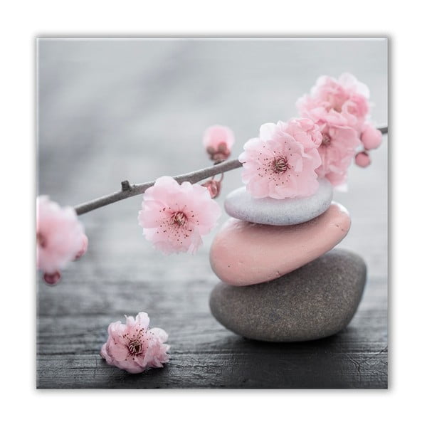 Tablou Styler Glasspik Spa & Zen Pink Stone, 30 x 30 cm