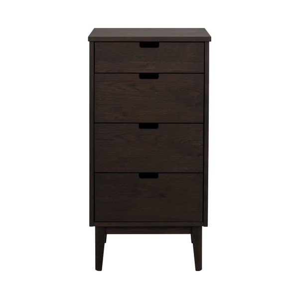 Comodă în culoare naturală închisă din lemn de stejar 45x92x38 cm Garrison – Rowico-image-1