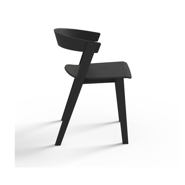 Scaune de dining negre 2 buc. din lemn masiv de fag Sand – TemaHome-image-2