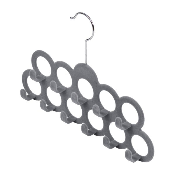 Umeraș pentru eșarfe Domopak Velvet Hangers, gri