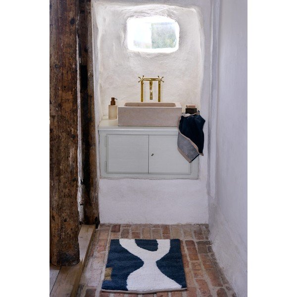 Covor gri închis/bej lavabil din bumbac 50x80 cm Figura – Mette Ditmer Denmark-image-1