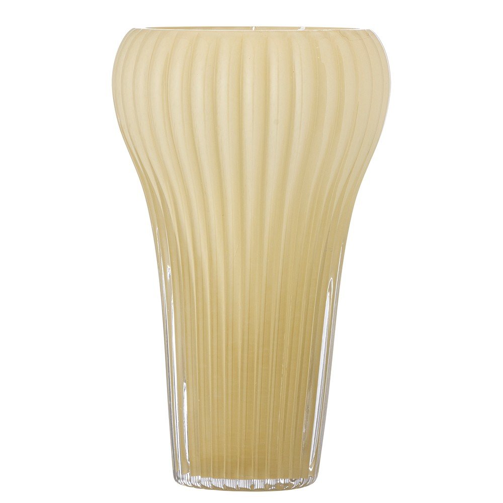 Vază galben-deschis din sticlă lucrată manual (înălțime 28 cm) Averie – Bloomingville