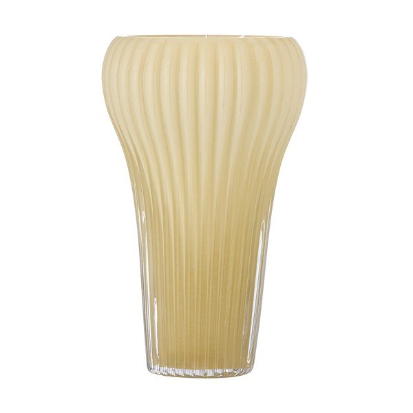 Vază galben-deschis din sticlă lucrată manual (înălțime 28 cm) Averie – Bloomingville