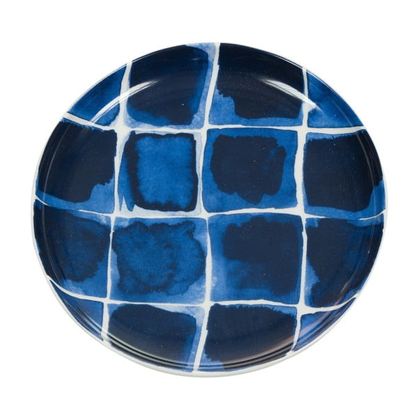 Farfurie din porțelan Santiago Pons Indigo, ⌀ 16 cm, albastru - alb