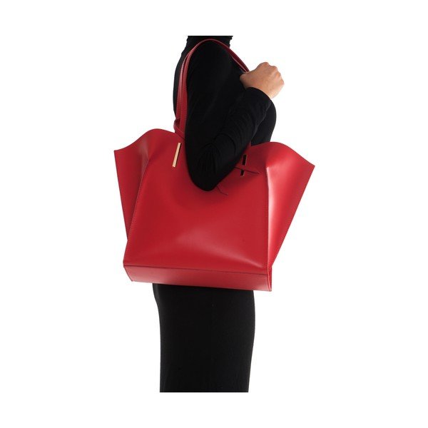 Geantă din piele Mangotti Kalina, roșie-image-4