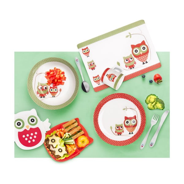 Termos pentru copii roșu-alb 480 ml Sova – Orion-image-4