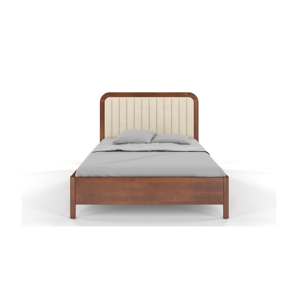 Pat dublu din lemn de fag maro deschis Skandica Visby Modena, 180 x 200 cm-image-2