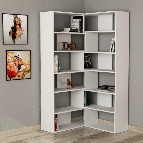 Bibliotecă pe colț Molly N 4 White, alb-image-1