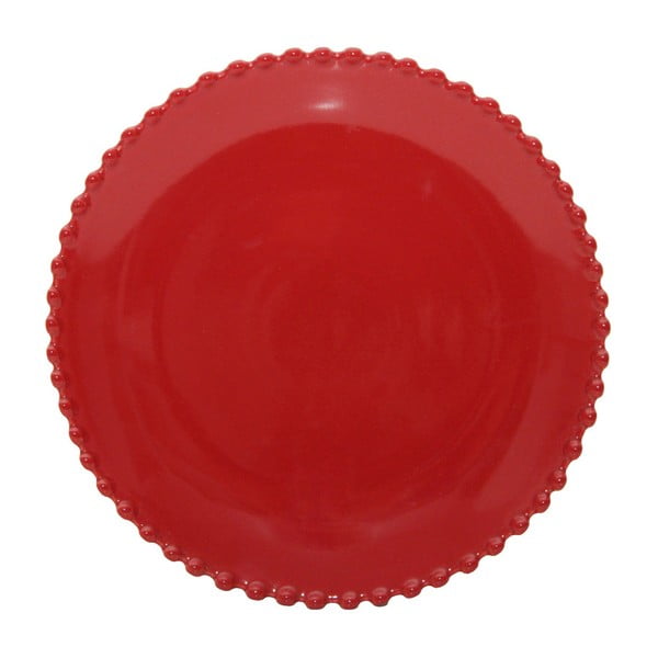 Farfurie ceramică pentru desert Costa Nova Pearl, ⌀ 22 cm, roșu