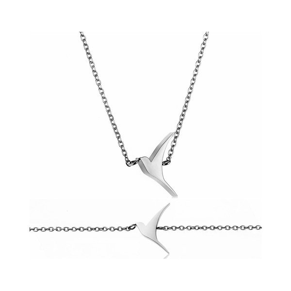 Set brățară cu pandantiv Emily Westwood, pasăre, argintiu 