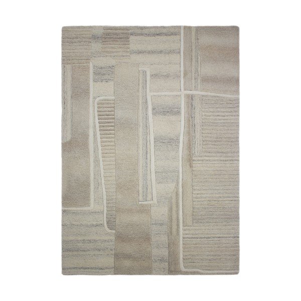 Covor grej țesut manual din lână 140x200 cm Lira  – Flair Rugs