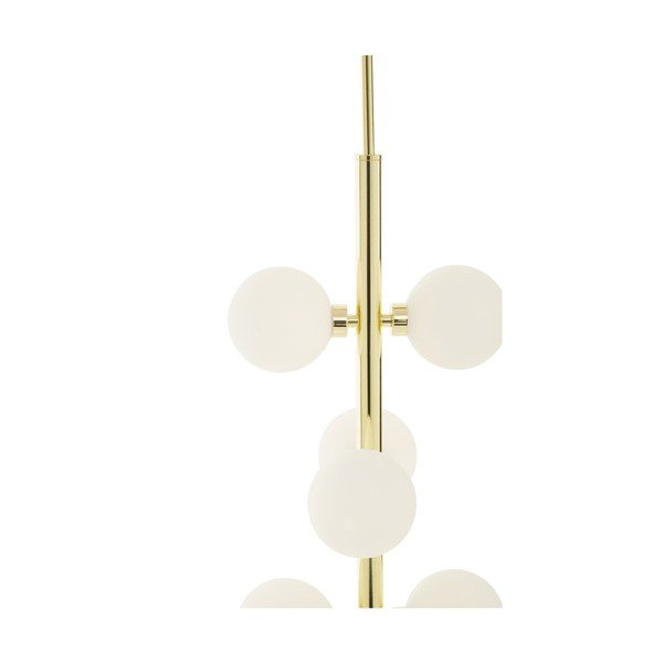 Lustră albă/aurie din metal cu abajur din sticlă ø 27 cm Trieste – Premier Housewares-image-4