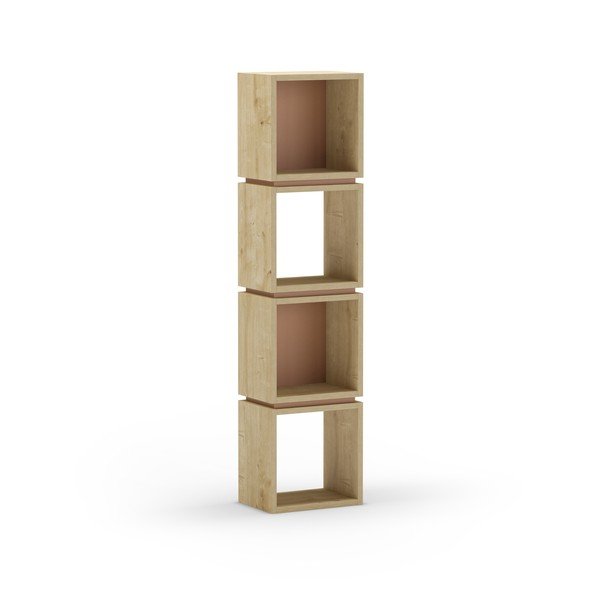 Bibliotecă cărămizie/în culoare naturală cu aspect de lemn de stejar 32x133 cm Lofty – Marckeric-image-2