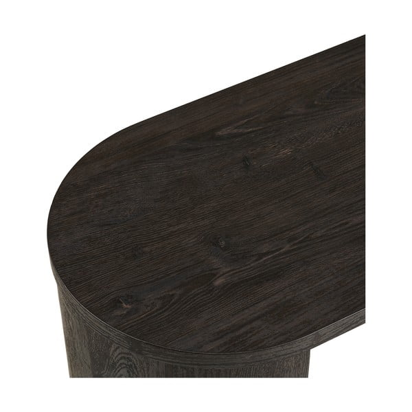 Masă consolă maro închis cu aspect de lemn de stejar 38x114 cm Bibione – House Nordic-image-4