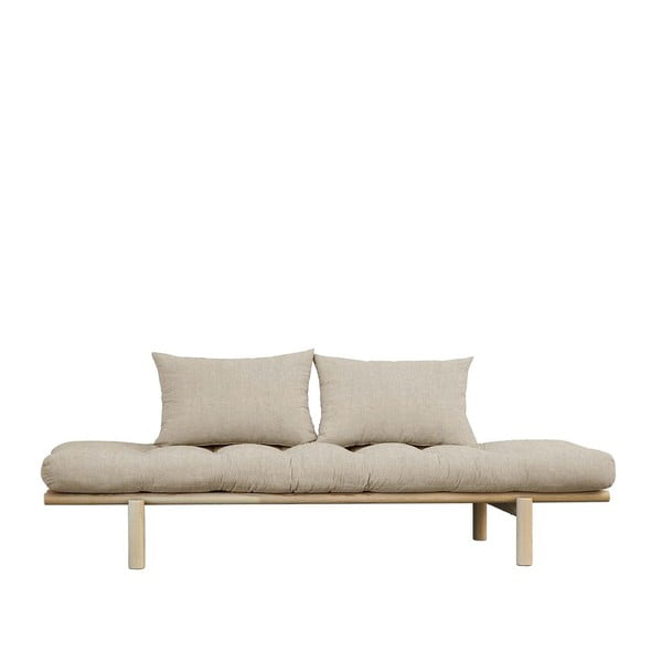 Canapea bej cu tapițerie din in 200 cm Pace - Karup Design