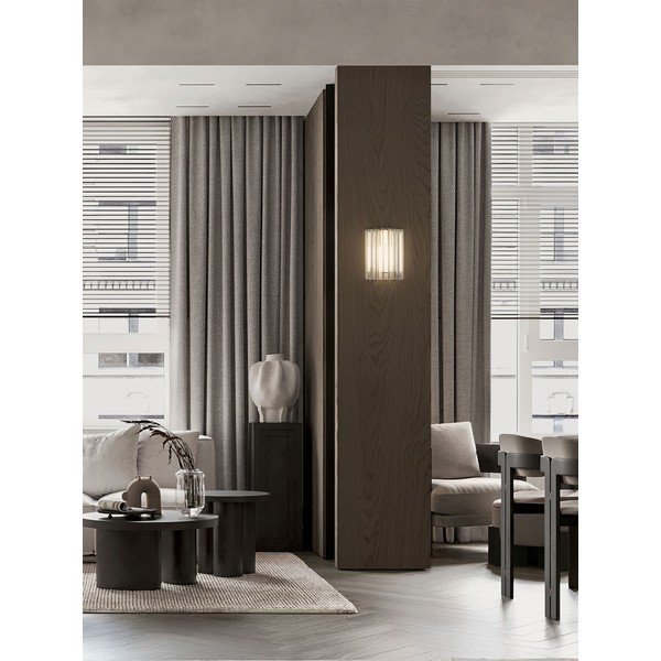Aplică de perete alămie LED din sticlă Nol – Nova Luce-image-1