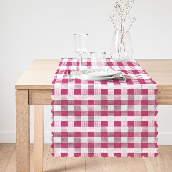Napron pentru masă Minimalist Cushion Covers Pink Flannel, 45 x 140 cm