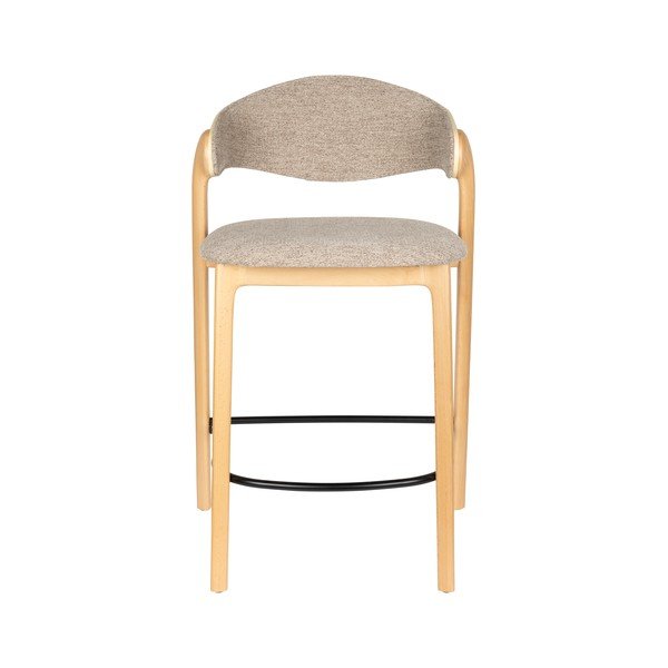 Scaun de bar grej tapițat Babington – Dutchbone-image-1