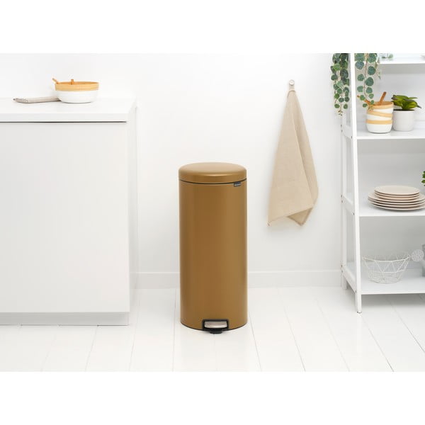 Coș de gunoi alămiu cu pedală din oțel 30 l NewIcon – Brabantia-image-1