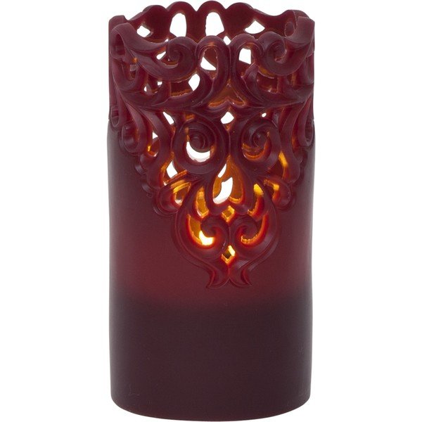 Lumânare din ceară cu LED Star Trading Clary, înălțime 15 cm, roșu-image-2