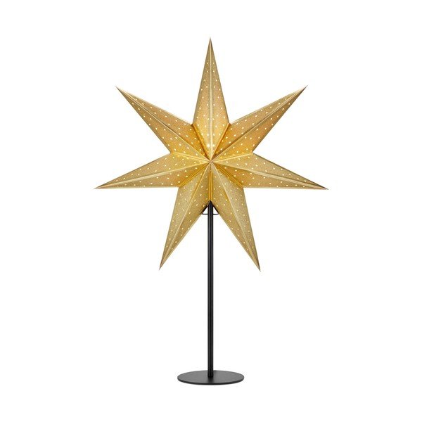 Decorațiune luminoasă aurie ø 45 cm  cu model de Crăciun Glitter – Markslöjd