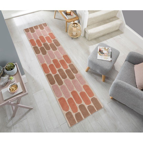 Covor din lână Flair Rugs Fossil, 60 x 230 cm, portocaliu-image-4