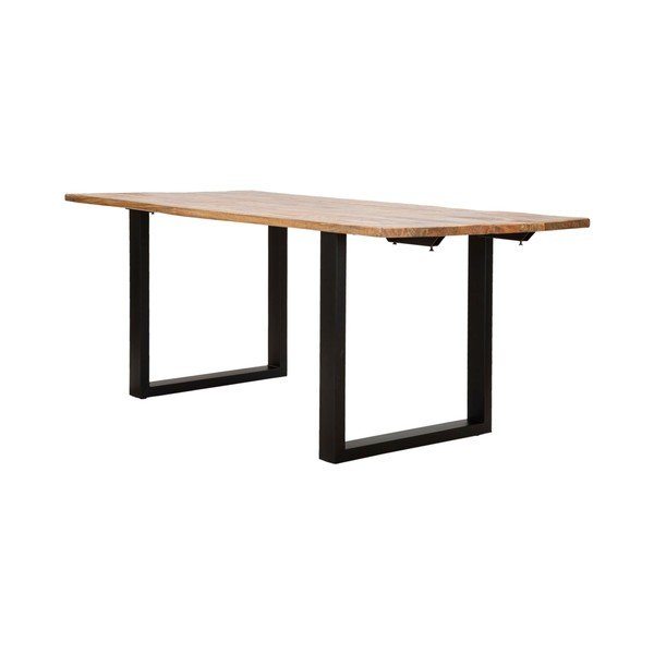 Masă de dining extensibilă cu blat din lemn de mango cu blat suplimentar 90x180 cm Edge – Mauro Ferretti-image-3