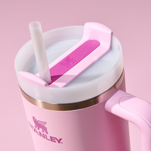 Termos roz cu pai din oțel inoxidabil 1,18 l Quencher H2.0 FlowState Tumbler Cherry Blossom – Stanley-image-3