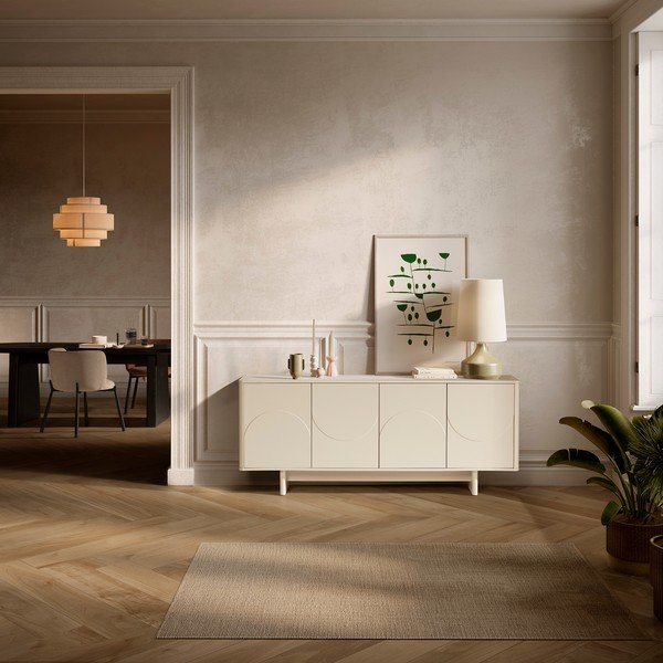 Comodă crem 180x75x40 cm Solei – MOME-image-1