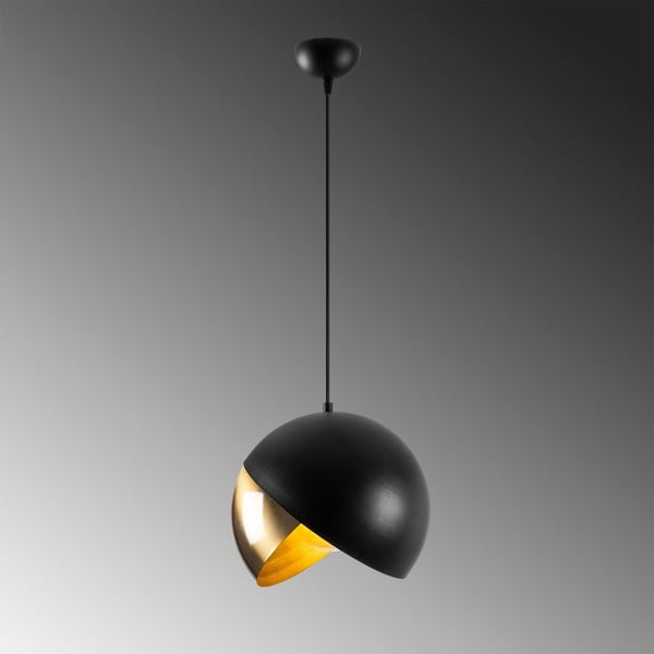 Lustră neagră/în culoarea bronz cu abajur din metal ø 30 cm Pacman – Opviq lights-image-3
