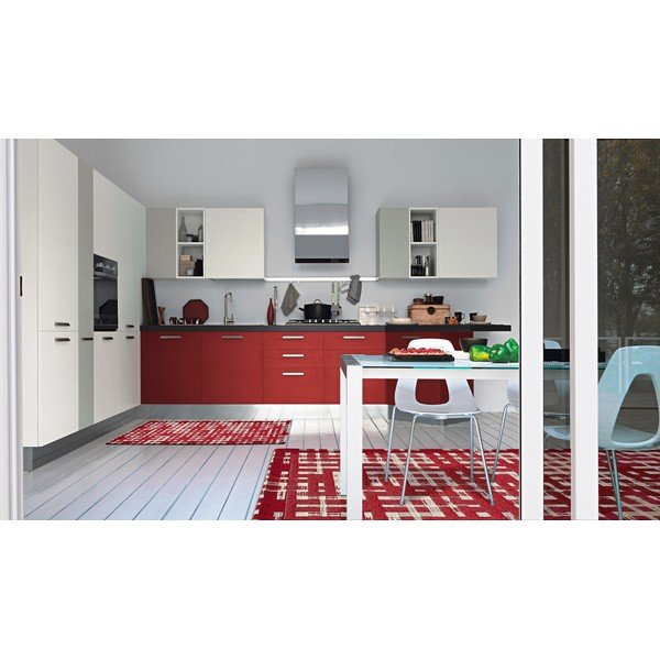 Covor tip traversă burgundy lavabil 55x115 cm Dama Rubino – Floorita-image-1