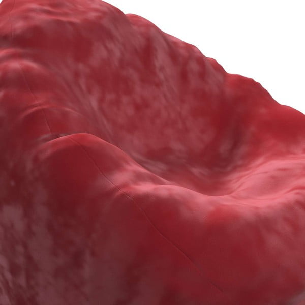 Fotoliu bean bag roșu Posh Velvet - Yellow Tipi-image-1