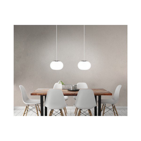 Corp de iluminat suspendat dublu Sotto Luce Dosei, argintiu/alb-image-3