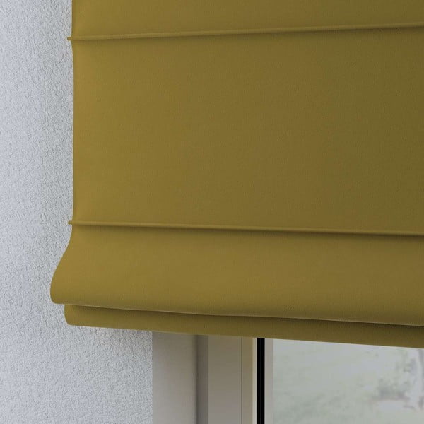 Jaluzea romană galbenă 170x160 cm Posh Velvet - Yellow Tipi-image-4