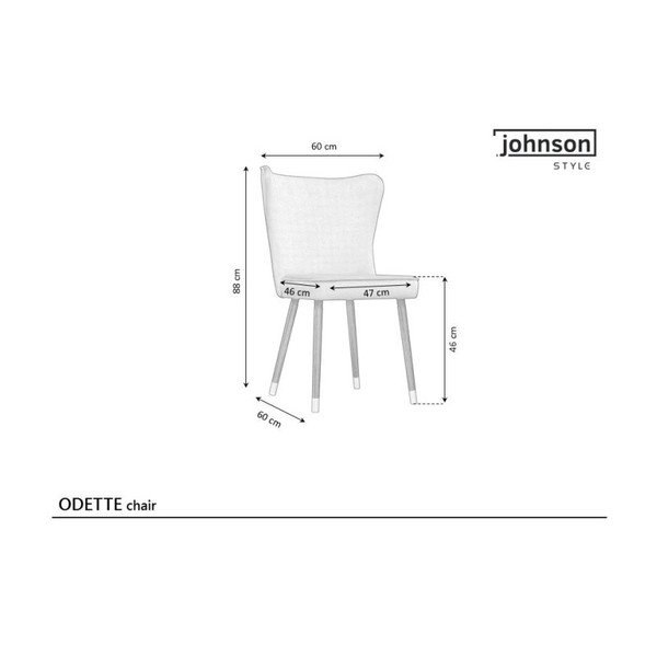 Scaun dining cu detalii aurii JohnsonStyle Odette French Velvet, galben muștar-image-3