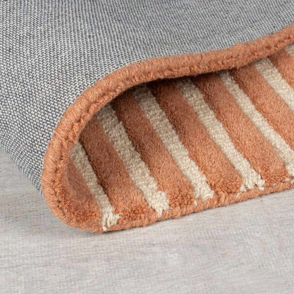 Covor teracotă țesut manual din lână 120x180 cm Lozenge Terracotta – Flair Rugs-image-3