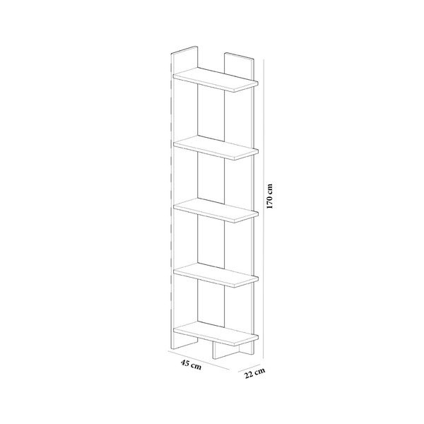 Bibliotecă cu detalii albe Als Black White, negru-image-1