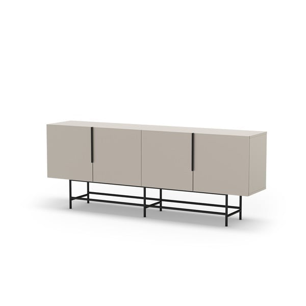 Comodă crem joasă 200x77,5 cm Eldia – Marckeric-image-4