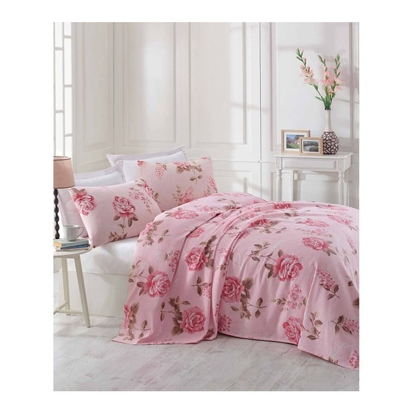 Cuvertură subțire de pat Serenay, 200 x 235 cm, roz