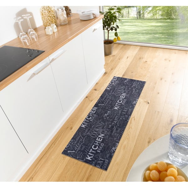 Covor negru de tip traversă 50x150 cm Wild Kitchen Board – Hanse Home-image-1