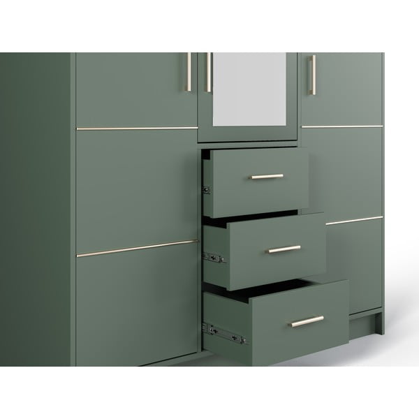 Dulap verde cu oglindă 147x200 cm Burren - Cosmopolitan Design-image-1