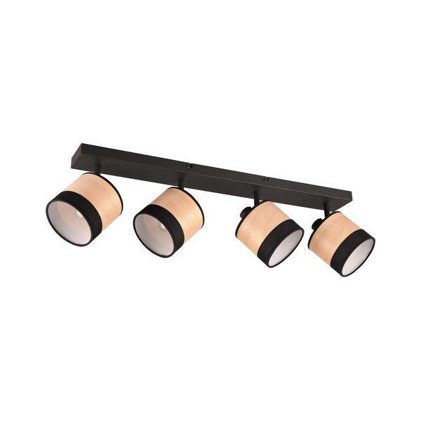 Plafonieră neagră/în culoare naturală ø 12 cm Bolzano – Reality-image-3